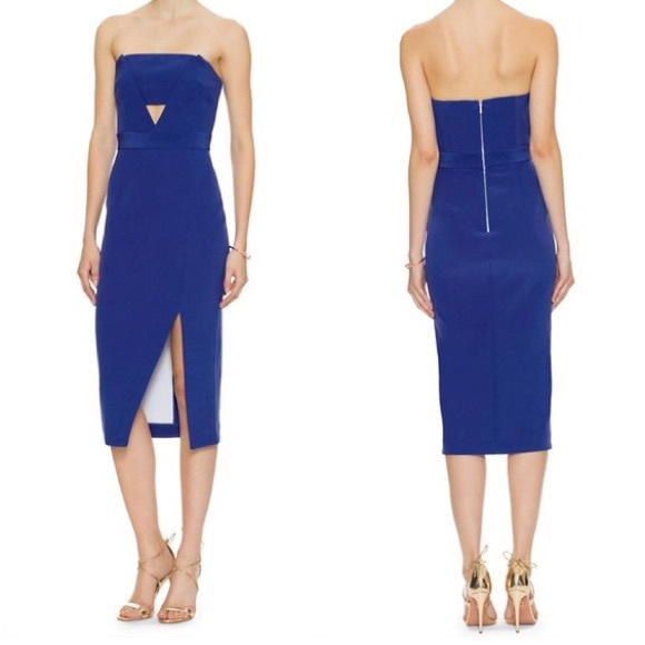 NICHOLAS Dresses & Skirts - NICHOLAS Bonded Silk cutout strapless dress NEW